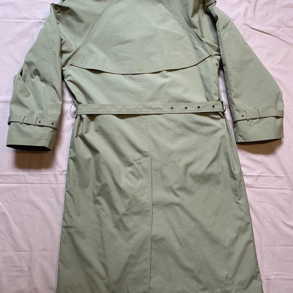 Vintage Trench Coat in Khaki Green Men’s Belted Double Breasted Size L - Picture 2 of 9